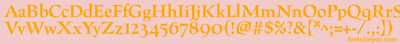 PreissigBold Font – Orange Fonts on Pink Background