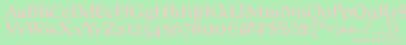 PreissigBold Font – Pink Fonts on Green Background