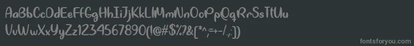 フォントQuite Good   – 黒い背景に灰色の文字