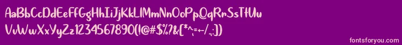 Quite Magical   Font – Pink Fonts on Purple Background