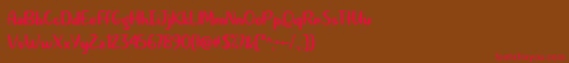 Quite Magical   Font – Red Fonts on Brown Background