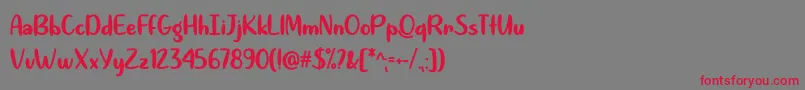 Quite Magical   Font – Red Fonts on Gray Background