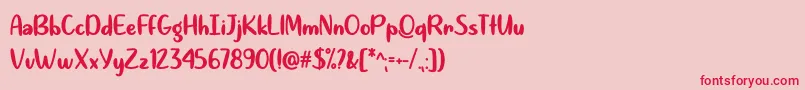 Quite Magical   Font – Red Fonts on Pink Background