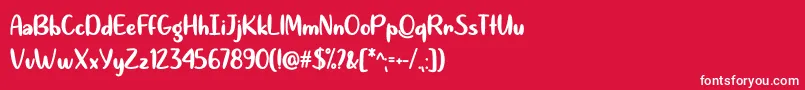 Quite Magical   Font – White Fonts on Red Background