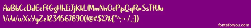 Quite Magical   Font – Yellow Fonts on Purple Background