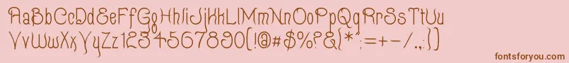 QUIXOT   Font – Brown Fonts on Pink Background