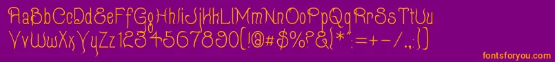 QUIXOT   Font – Orange Fonts on Purple Background