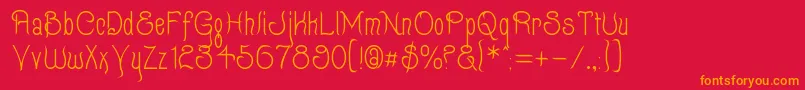 QUIXOT   Font – Orange Fonts on Red Background