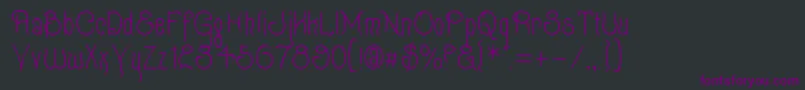 Шрифт QUIXOT   – фиолетовые шрифты на чёрном фоне