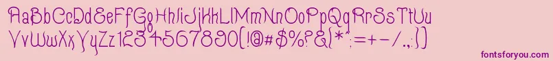 QUIXOT   Font – Purple Fonts on Pink Background