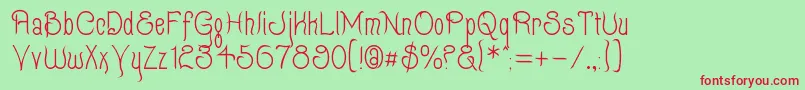 QUIXOT   Font – Red Fonts on Green Background