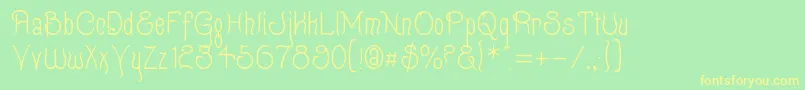 QUIXOT   Font – Yellow Fonts on Green Background