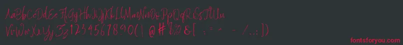Quixotic Free Font – Red Fonts on Black Background