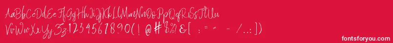 Quixotic Free Font – White Fonts on Red Background