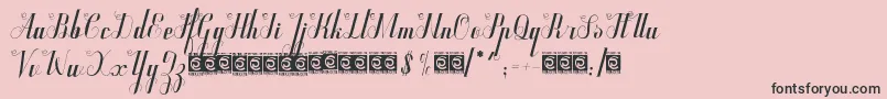 Qunky Font – Black Fonts on Pink Background