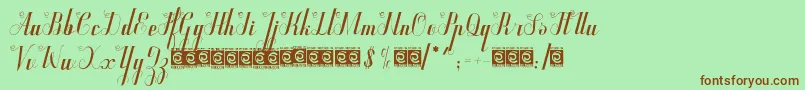 Qunky Font – Brown Fonts on Green Background