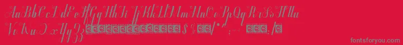 Qunky Font – Gray Fonts on Red Background