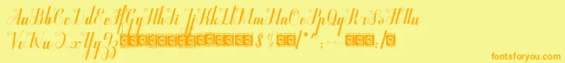 Qunky Font – Orange Fonts on Yellow Background