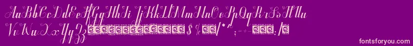 Qunky Font – Pink Fonts on Purple Background