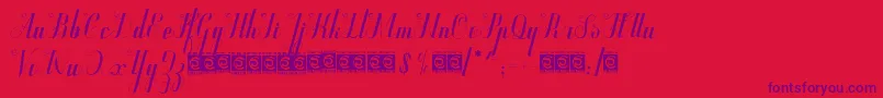 Qunky Font – Purple Fonts on Red Background