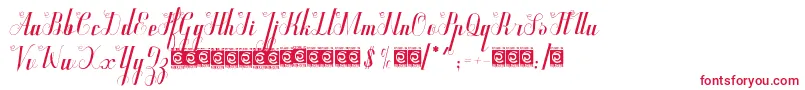 Qunky Font – Red Fonts on White Background