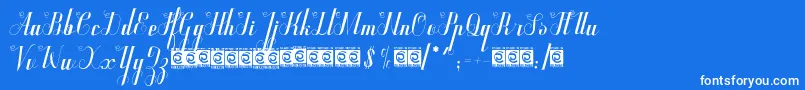 Qunky Font – White Fonts on Blue Background