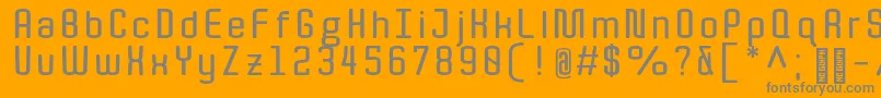 Quota Bold Font – Gray Fonts on Orange Background