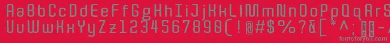 Quota Bold Font – Gray Fonts on Red Background