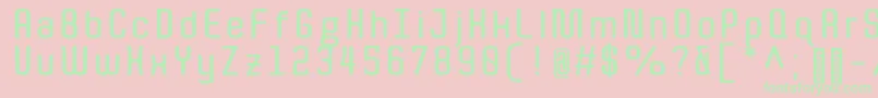 Quota Bold Font – Green Fonts on Pink Background