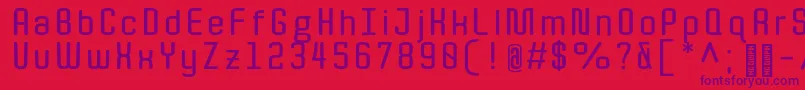 Quota Bold Font – Purple Fonts on Red Background