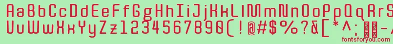 Quota Bold Font – Red Fonts on Green Background