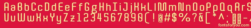 Quota Bold Font – Yellow Fonts on Red Background