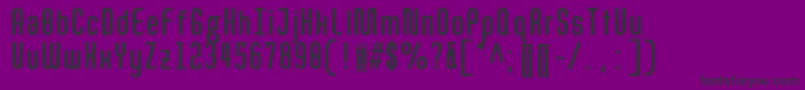 フォントQuota BoldCond  – 紫の背景に黒い文字