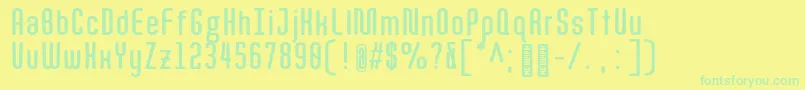 fuente Quota BoldCond  – Fuentes Verdes Sobre Fondo Amarillo