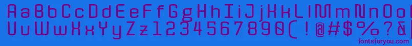 Шрифт Quota BoldExt  – фиолетовые шрифты на синем фоне