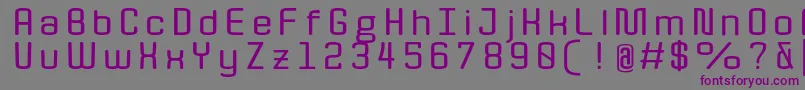 Шрифт Quota BoldExt  – фиолетовые шрифты на сером фоне