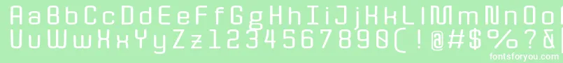 Quota BoldExt  Font – White Fonts on Green Background