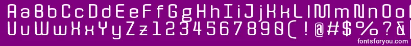 Quota BoldExt  Font – White Fonts on Purple Background