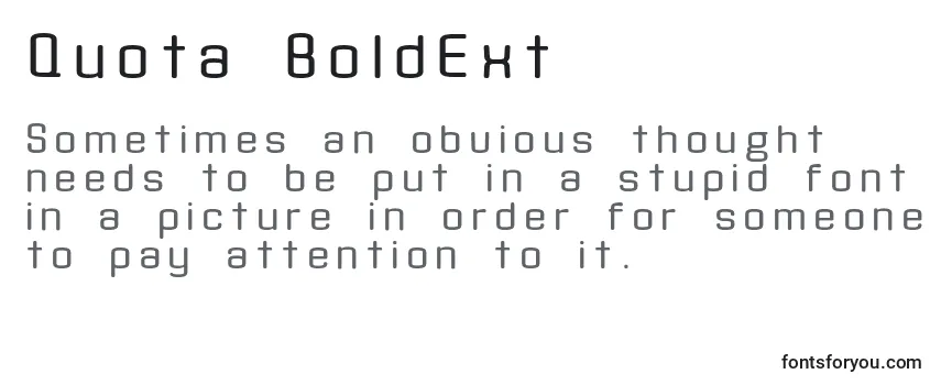Quota BoldExt  -fontin tarkastelu