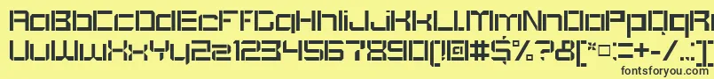 BlockoutOpenregular Font – Black Fonts on Yellow Background