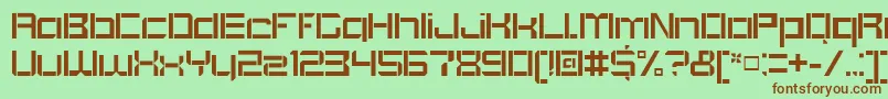 BlockoutOpenregular Font – Brown Fonts on Green Background