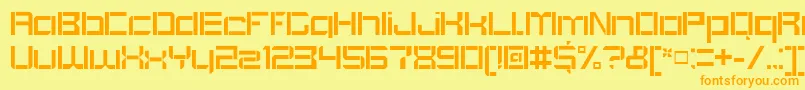 Шрифт BlockoutOpenregular – оранжевые шрифты на жёлтом фоне