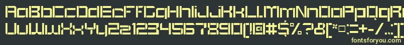 BlockoutOpenregular Font – Yellow Fonts on Black Background