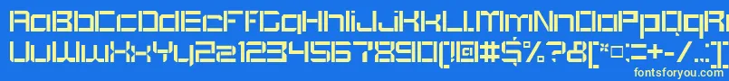 BlockoutOpenregular Font – Yellow Fonts on Blue Background