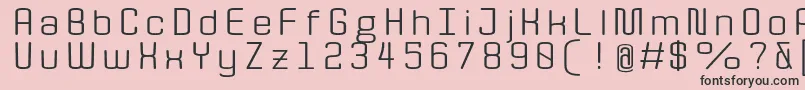 Quota RegularExt  Font – Black Fonts on Pink Background