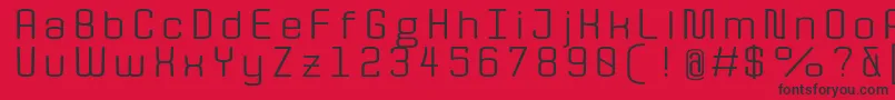 Quota RegularExt  Font – Black Fonts on Red Background