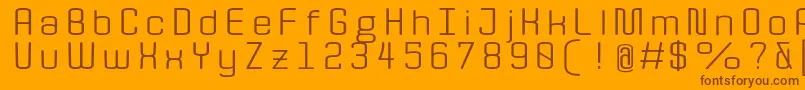 Quota RegularExt  Font – Brown Fonts on Orange Background