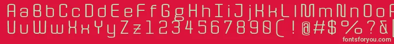 Quota RegularExt  Font – Green Fonts on Red Background