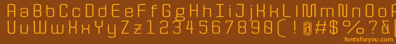 Quota RegularExt  Font – Orange Fonts on Brown Background