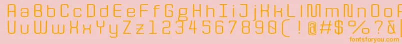 Quota RegularExt  Font – Orange Fonts on Pink Background